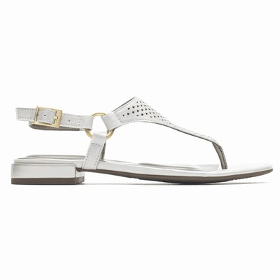 Rockport Total Motion Zosia Thong Sandalen Damen Weiß RFL-473905